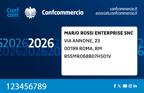 tessera associativa confcommercio 2022